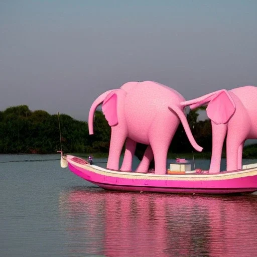 mix boat and pink elephant