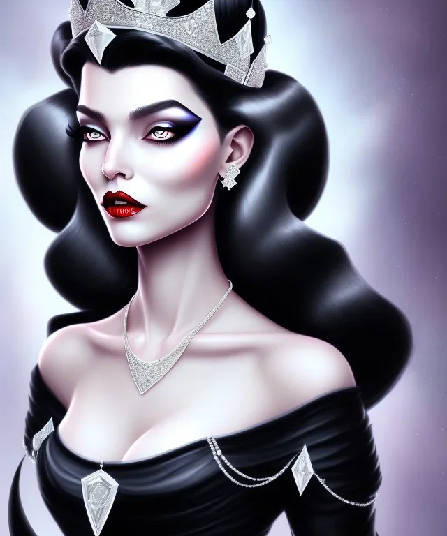 evil queen diamonds black hair full image