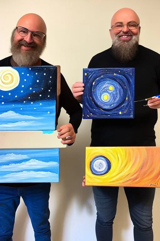 Painting, Me and the other guy who lives in my head lives you more than all the stars in the sky