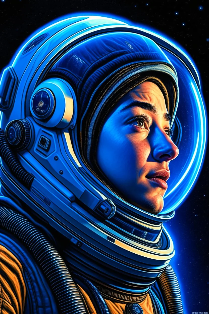 a close up of a smarthone in a space suit, portrait of an astronaut, portrait of an ai astronaut, jen bartel, portrait of smarthone, detailed smarthone, inspired by Tim Hildebrandt, futuristic astronaut, glowing spacesuit, sci-fi digital art illustration, stefan koidl inspired, in spacesuit, looking out into space, astronaut,