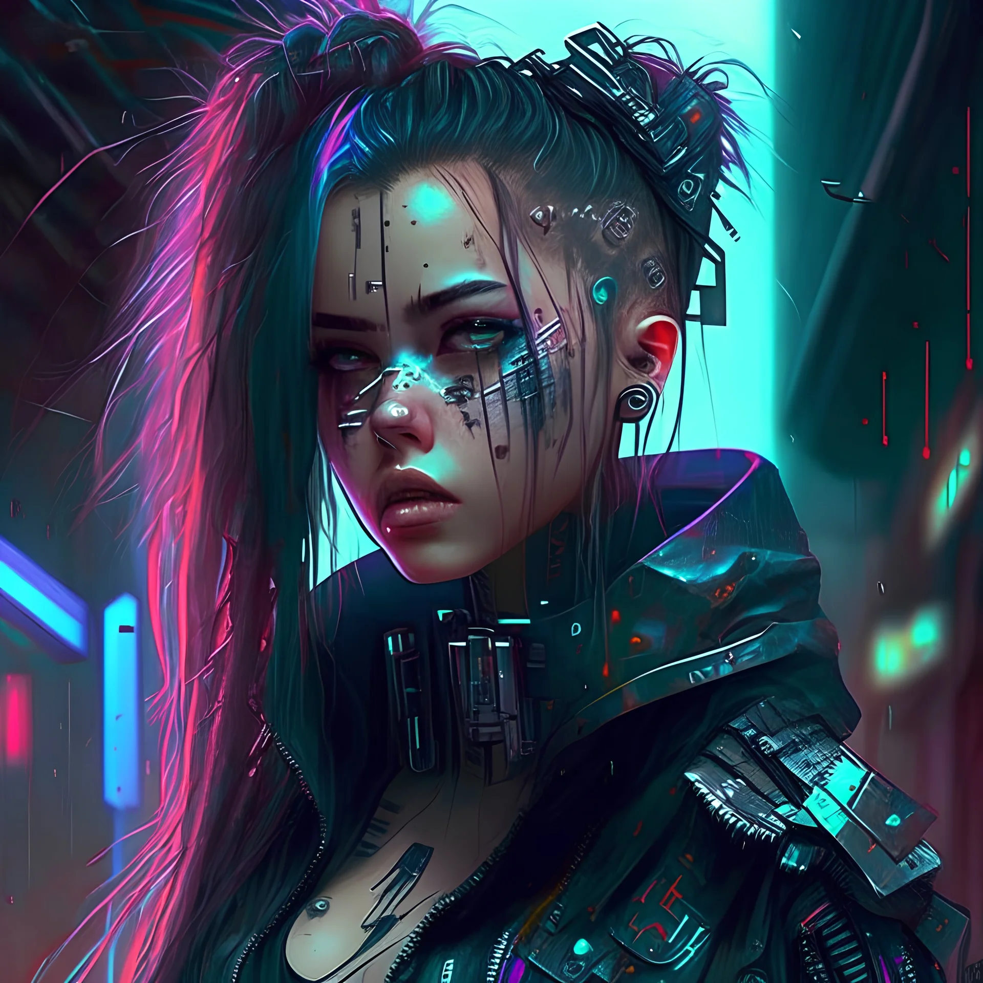 Girl cyberpunk is a thing of beauty