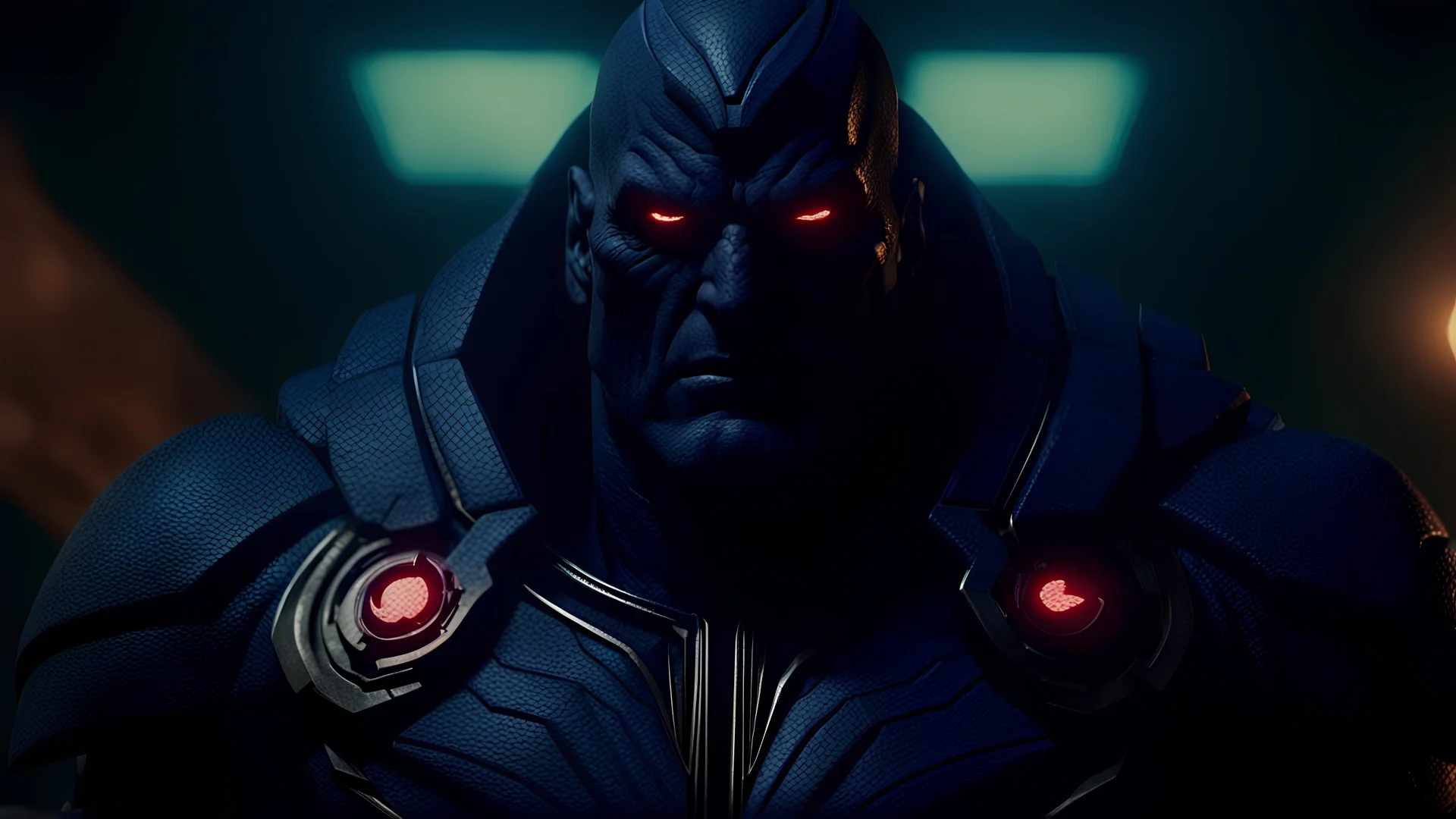 villain Character powerful Darkseid known as Uxas in an 8k cinematic