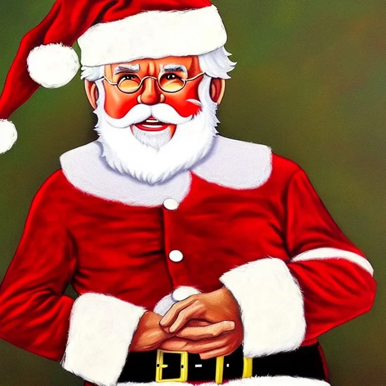 art by thomas kincaid, Kenny Rogers, Colonel Sanders as Santa