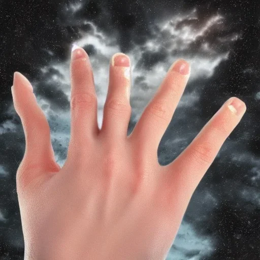 hand with five perfect finger, anime