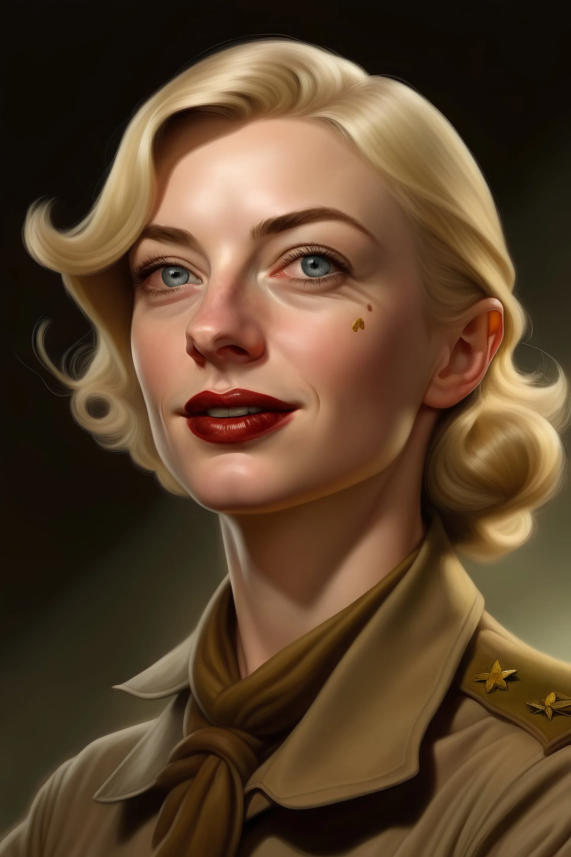 An aot female scout leader who is portrated after Marilyn Monroe