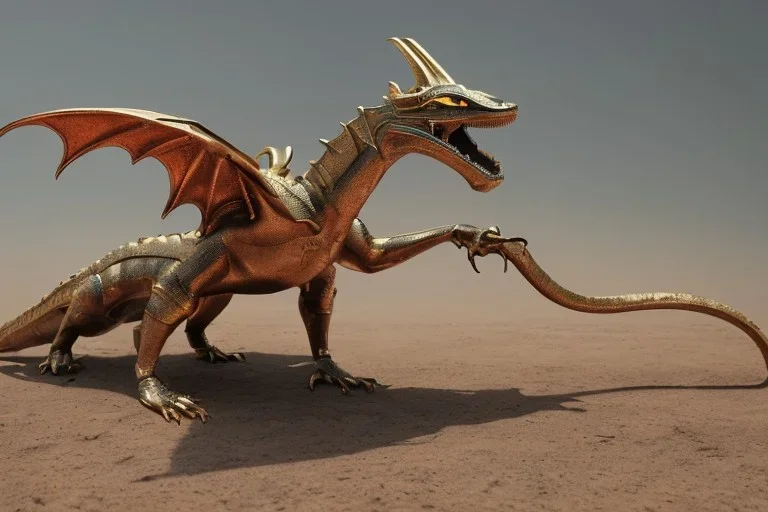 EGYPTIAN METAL DRAGON