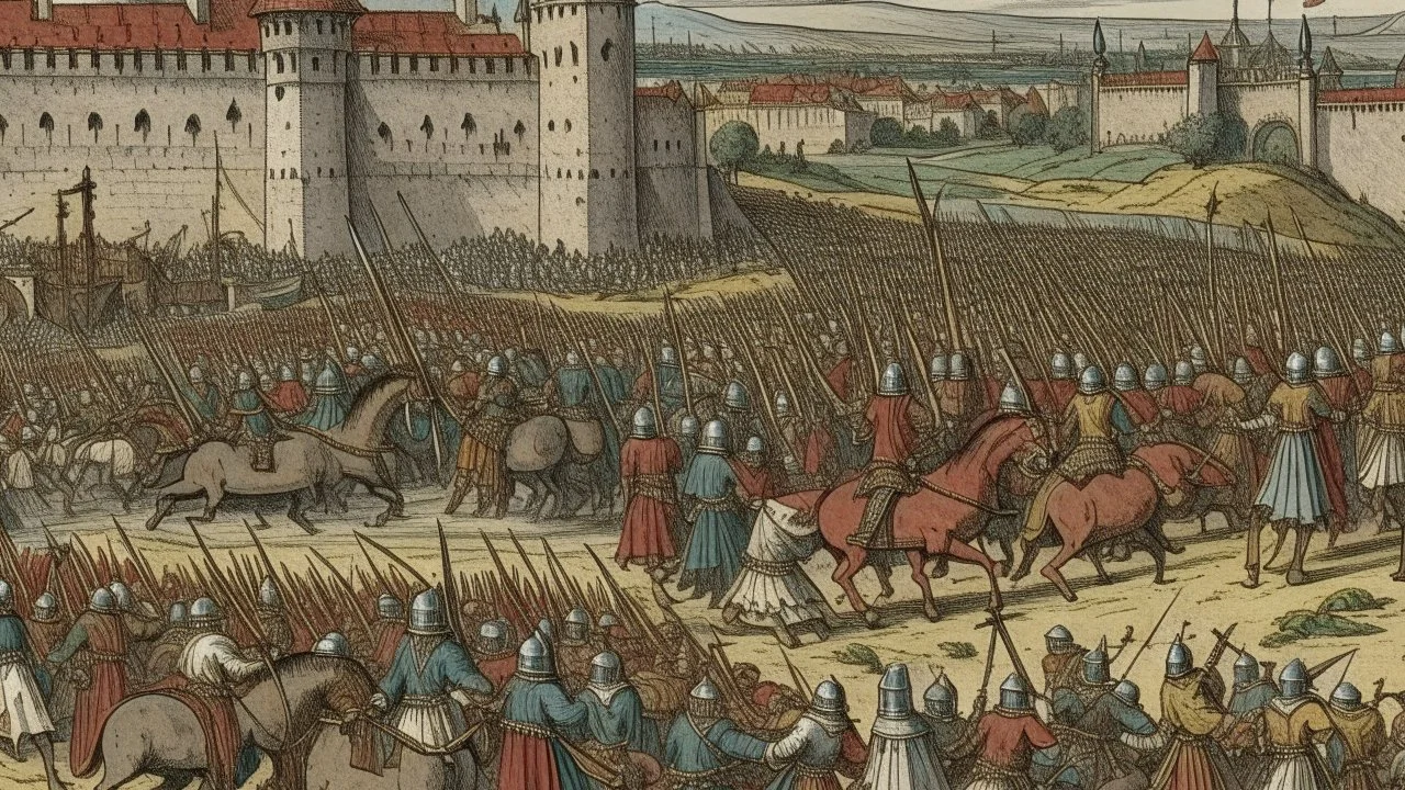 A war scene in the year 1490 in Andalusia