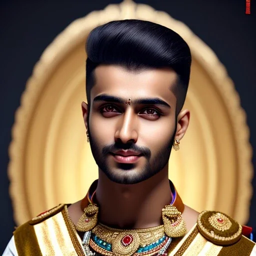 beautiful smooth realistic indian male boy, run on dark cosmos background, dog еye, extremely sharp detail, finely tuned detail, ultra high definition, 8k, unreal engine 5, ultra sharp focus, smile teeth, happy