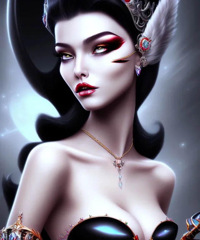 Sexy evil queen black hair full image