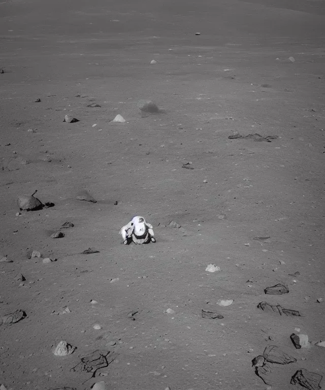 Ghastly Monster on the lunar surface