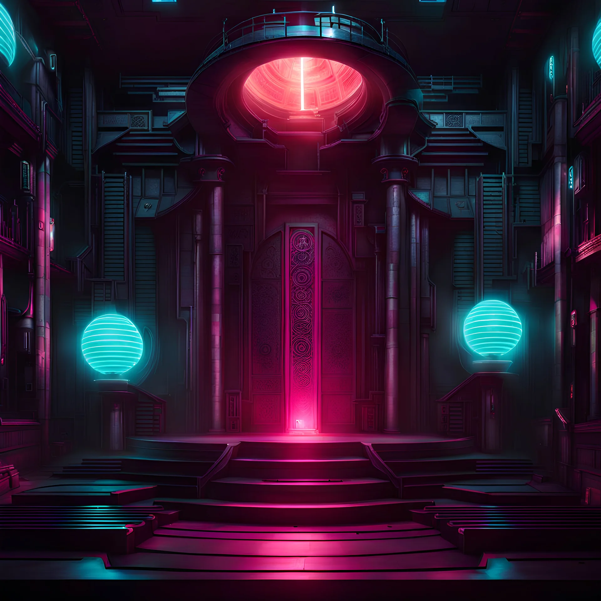 cyberpunk summoning chamber