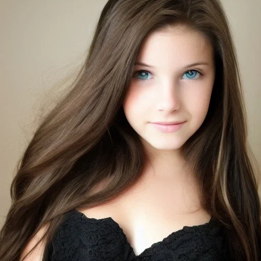 Gorgeous brunette 14 year old girl