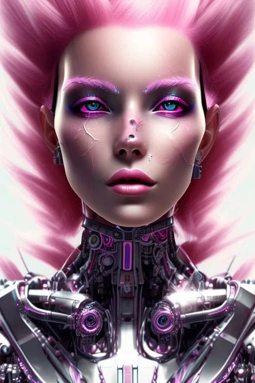 cyborg, pink hair, sexy, perfekt, real, dream