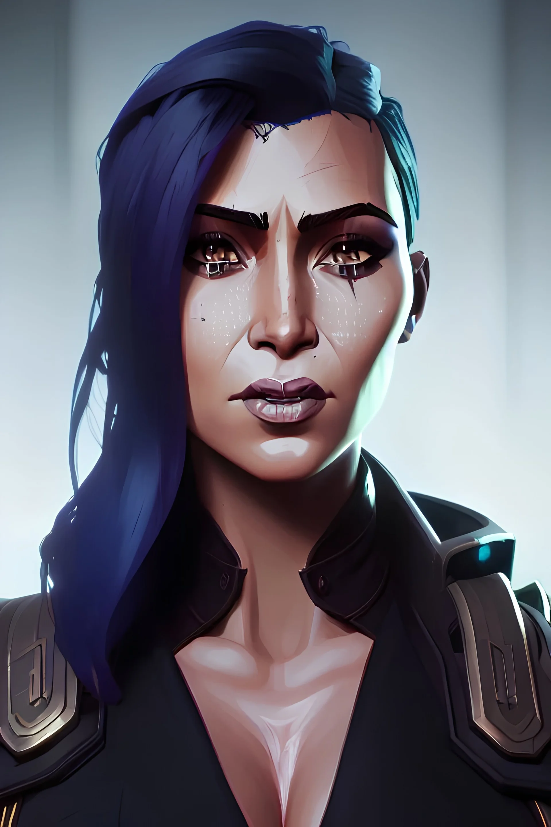 portrait,beautiful kim kardashian, smiling, long hair, post-apocalyptic in a cyberpunk city, realistic, intriacte detail, sci-fi fantasy style, volumetric lighting, particales,highly detailed,cinamatic, deep colours,8k