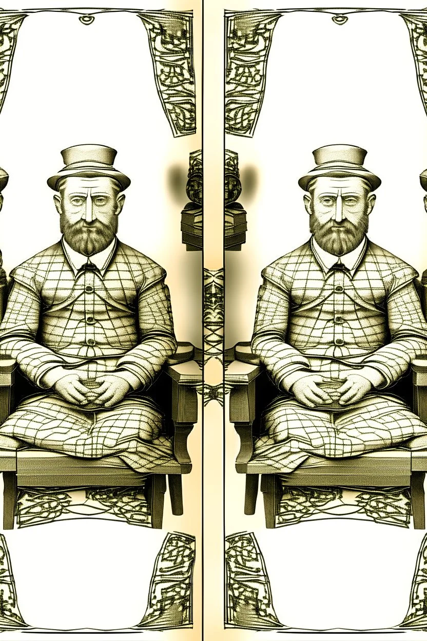 Stereoscope pattern image of a man perspective