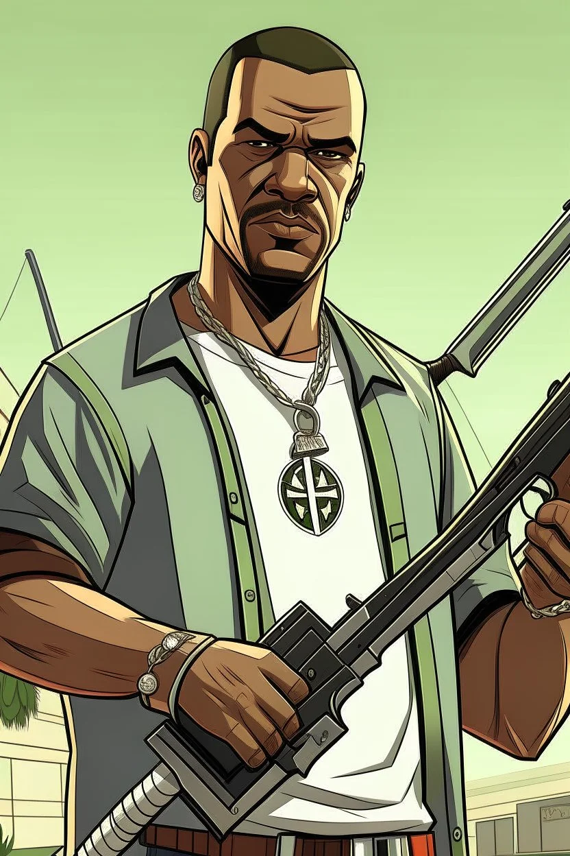 draw a gta character in a ballas gang