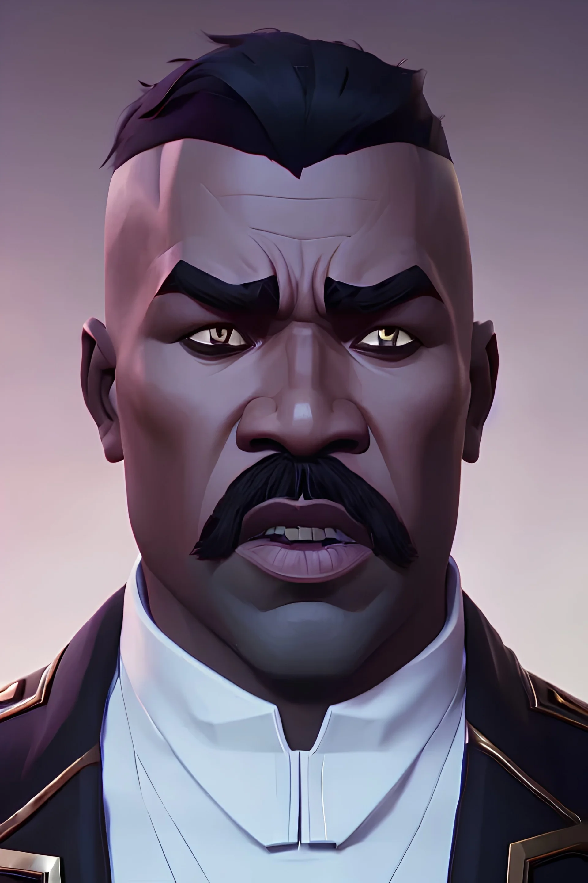 bad a fancy portrait of a steve harvey, Sung Choi, Mitchell Mohrhauser, Maciej Kuciara, Johnson Ting, Maxim Verehin, Peter Konig, 8k photorealistic, cinematic lighting, HD, high details, dramatic, atmosphereric, trending on artstation