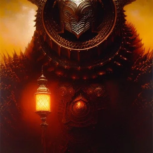 portrait 'Grunbeld-Berserk',ancient metal armor,glowing eyes ,painting by gaston bussiere, greg rutkowski, yoji shinkawa, yoshitaka amano, tsutomu nihei, donato giancola, tim hildebrandt, oil on canvas, cinematic composition, extreme detail,fit full head inside picture,16k