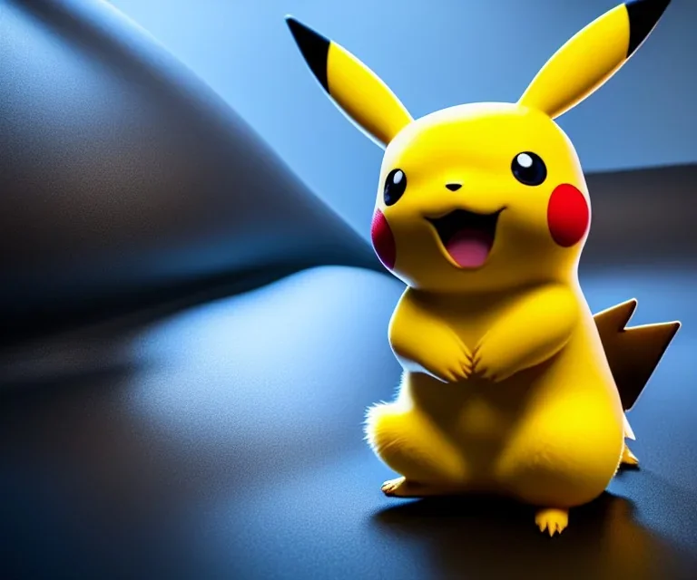 pikachu, magnificent, majestic, Realistic photography, incredibly detailed, ultra high resolution, 8k, complex 3d render, cinema 4d, all body