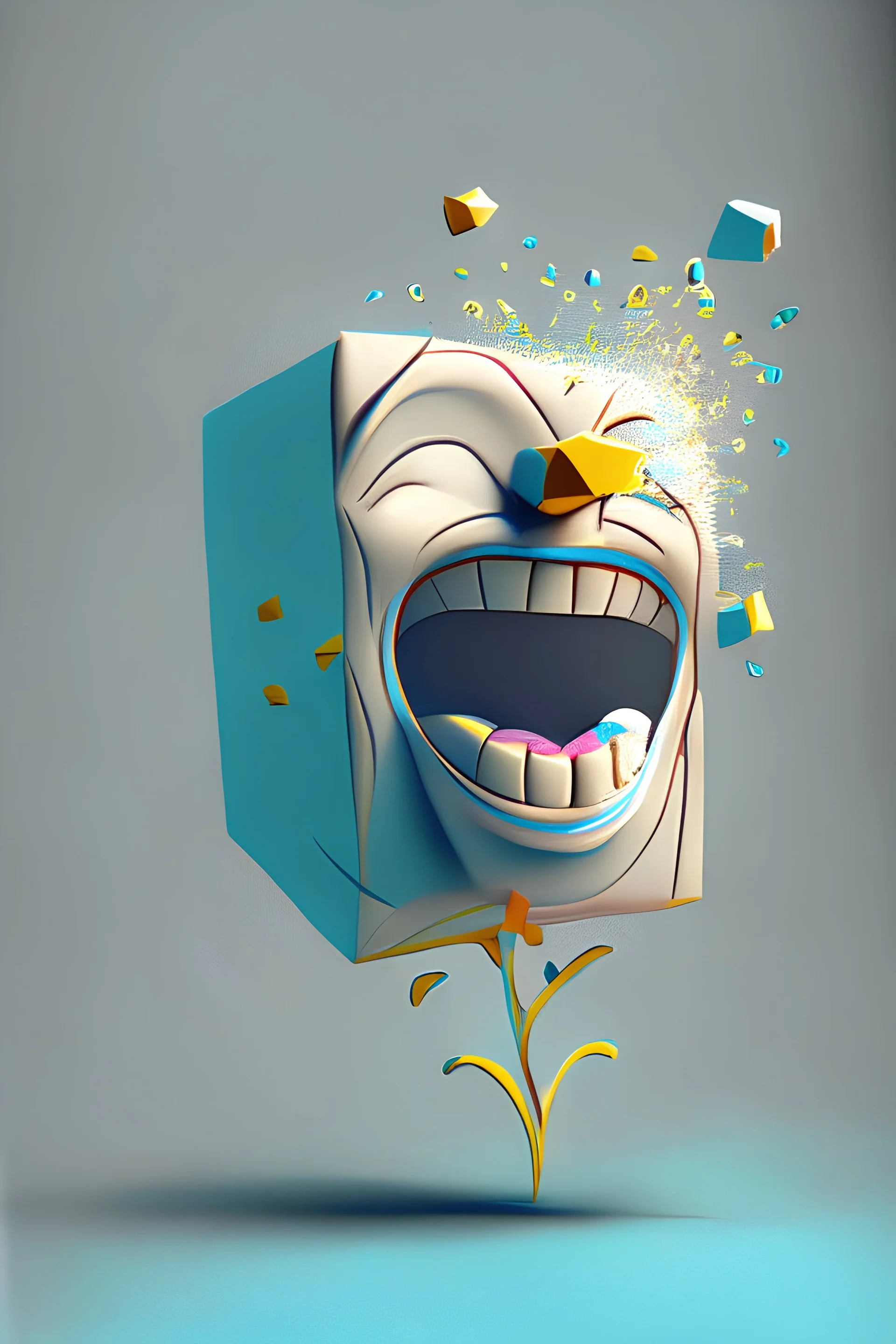 3d, happy