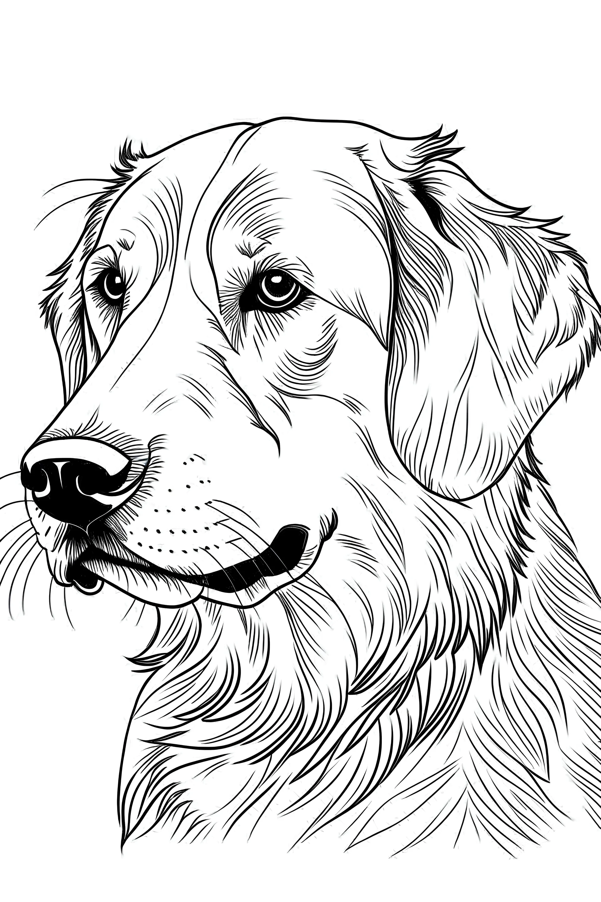 dog animal outline art with space white background line art , please no extra lines