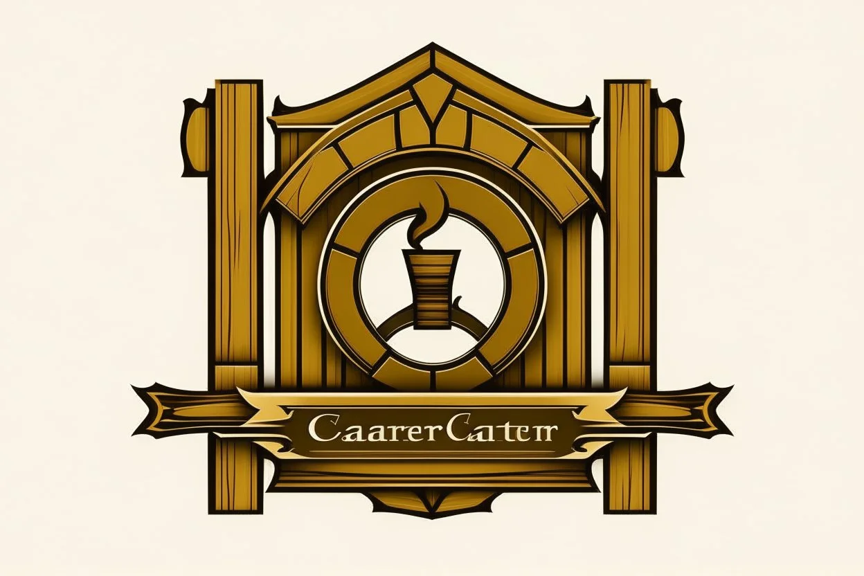 clip art logo design for wooden gates carpenter maker designer logo