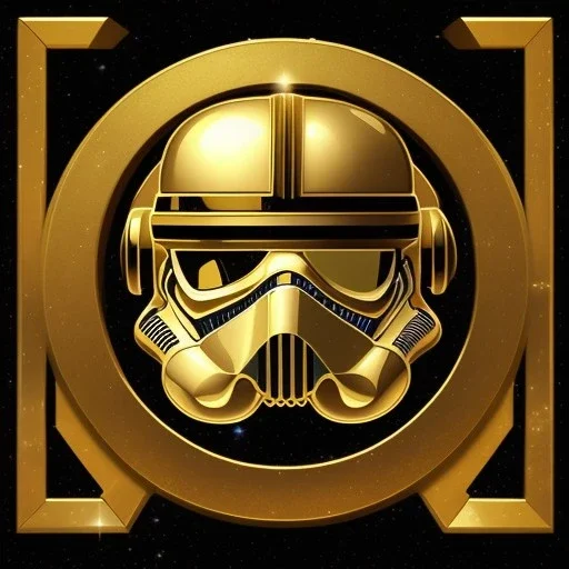 luxury phrase in golden letters written "Star Wars"