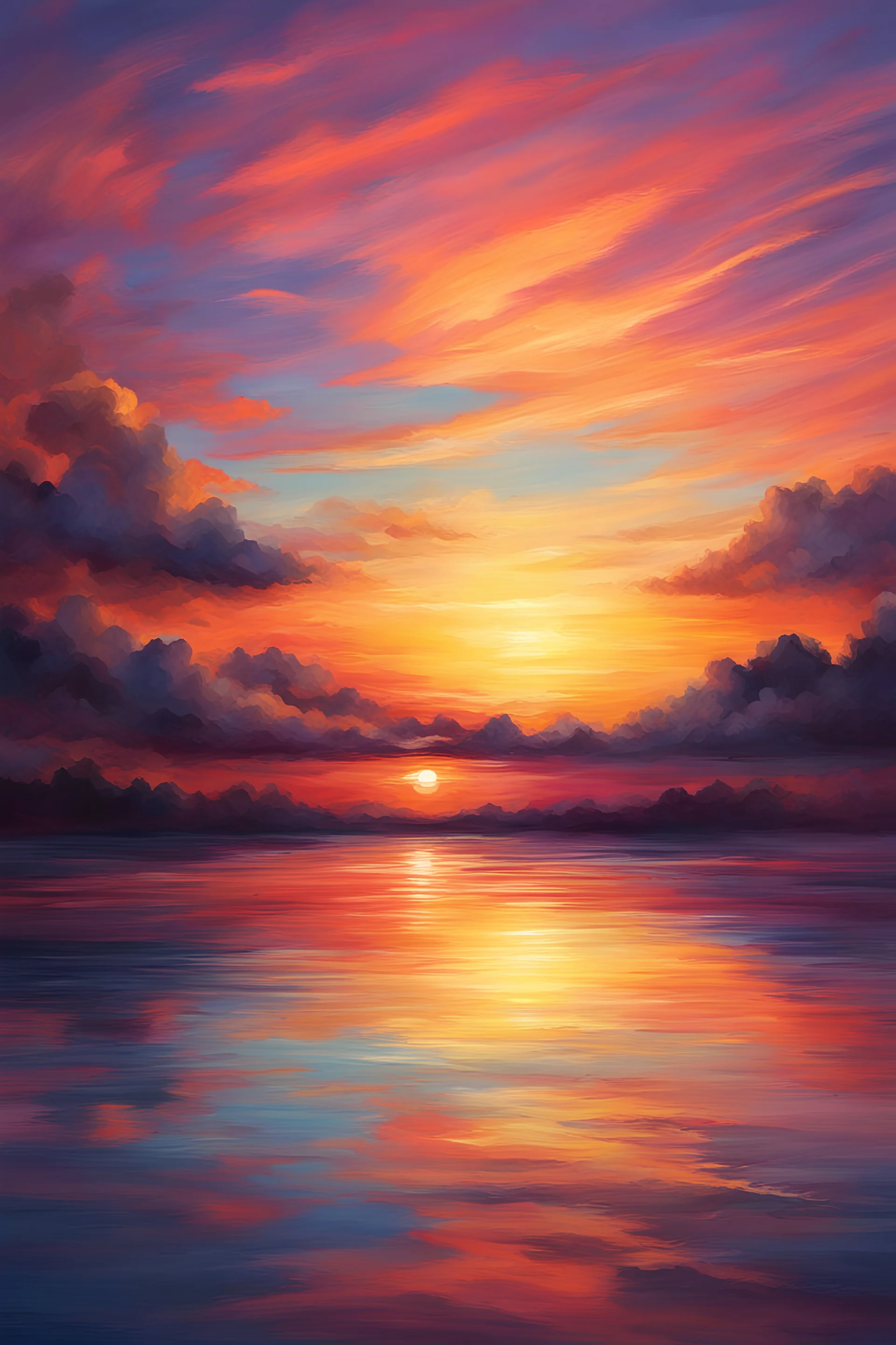 Vibrant sunset or sunrise, symbolizing a new day and fresh beginnings.