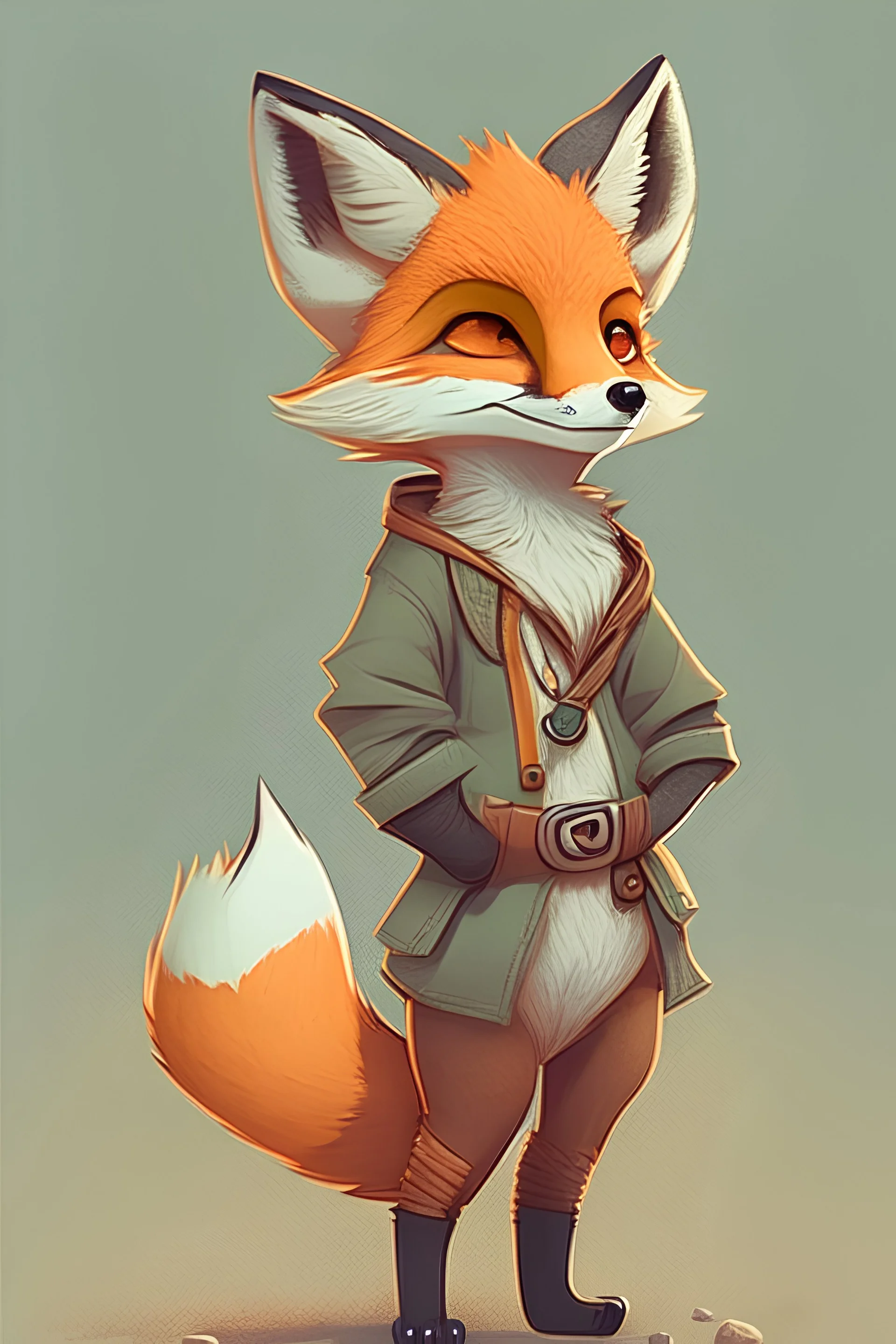 young fox character illustration