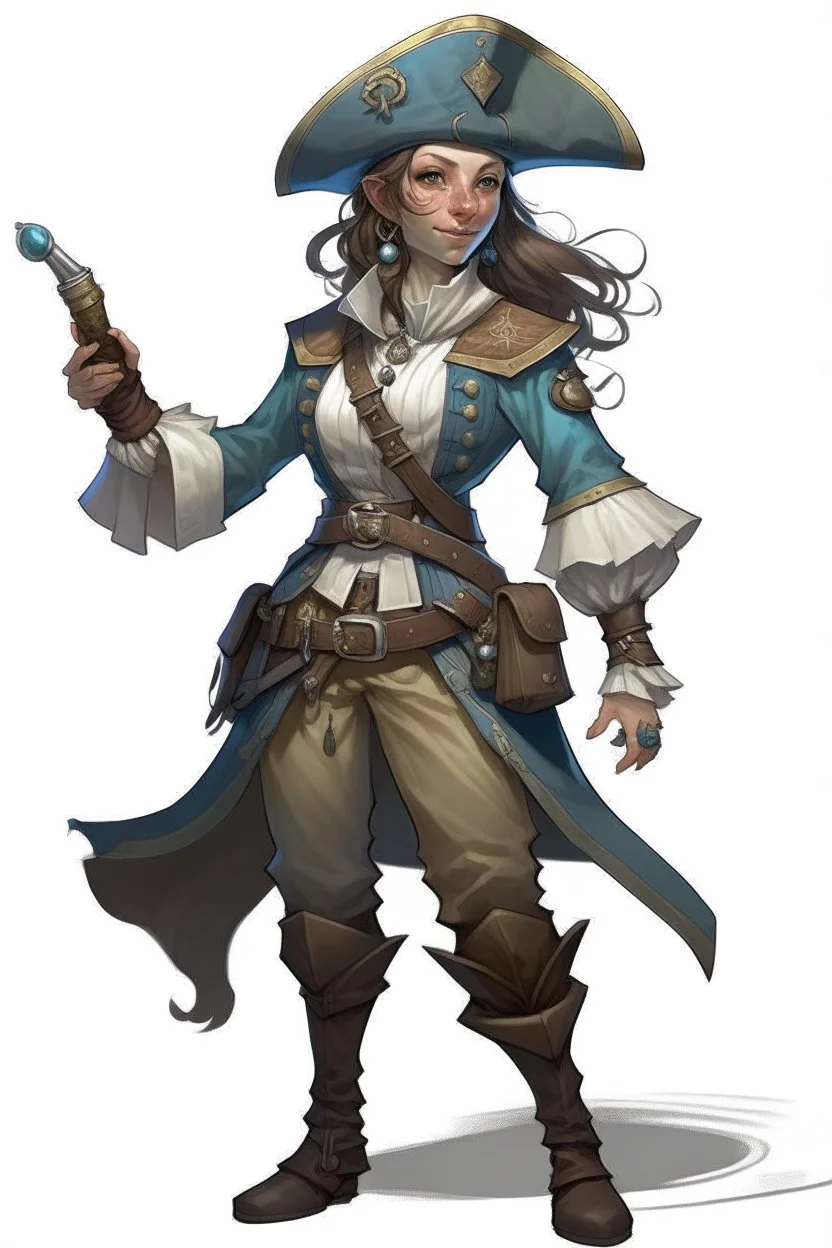 young female air genasi pirate cleric dnd