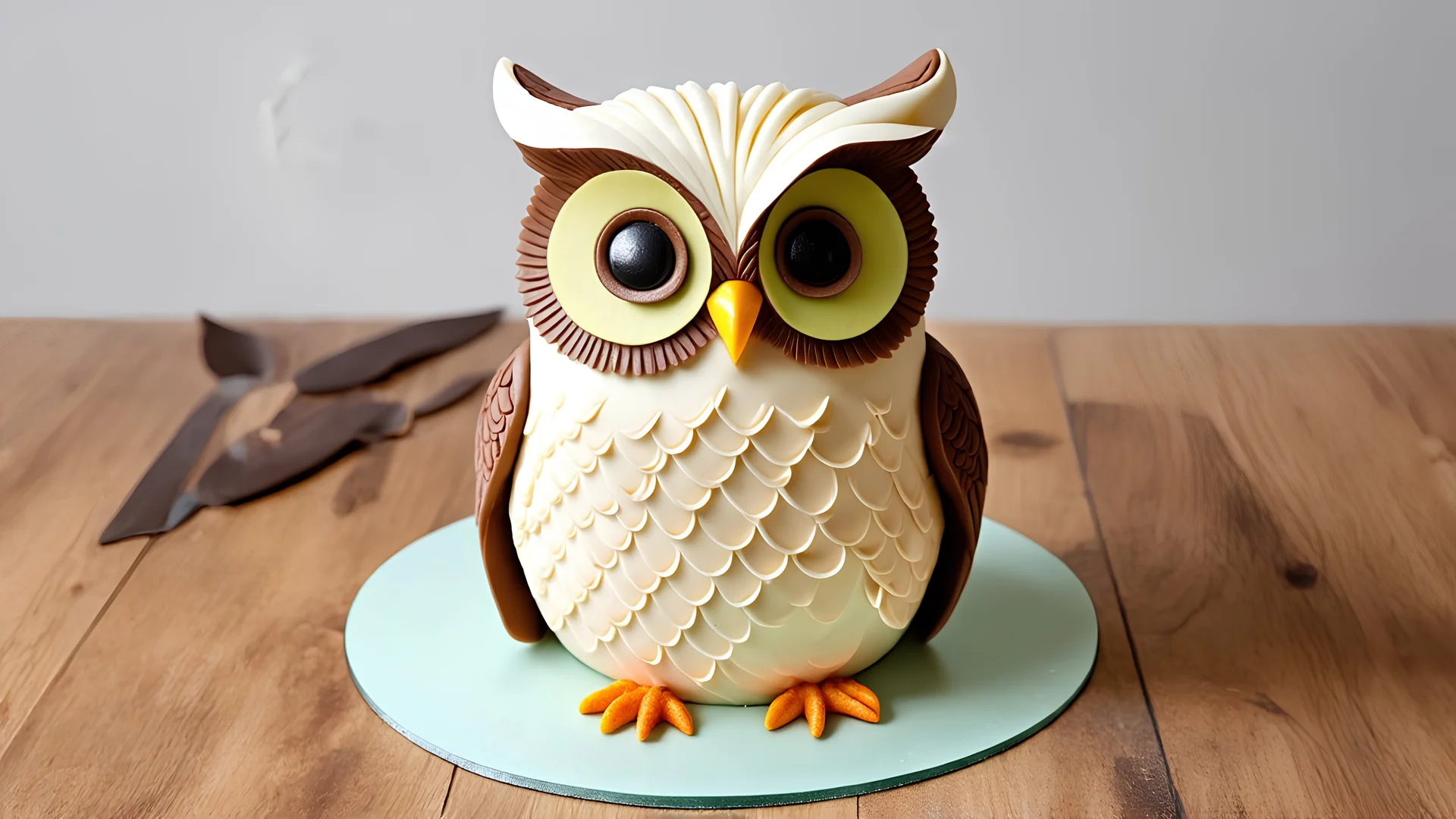 An owl made of cake.