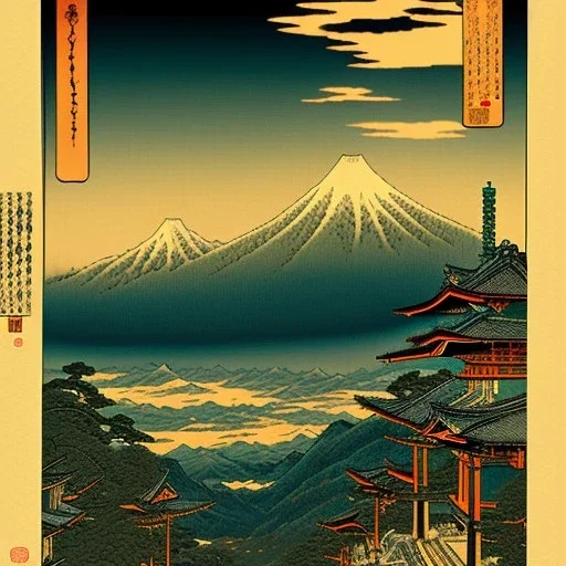 Ukiyo-e,mountains