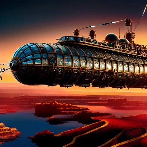 fullbody Drawing of 'sketch of steampunk Airship as in the movie mortal engines(2018)',intricate detail,andrea bonelli,Kilian Eng,Ohrai,evan lee,Aleksandr Sidelnikov,KyuYong Eom,three quarters frontal aerial view,toned colors,32k