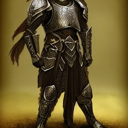 dark fantasy character full body intricate armor ultra sharp illustration digital cgi with forest background