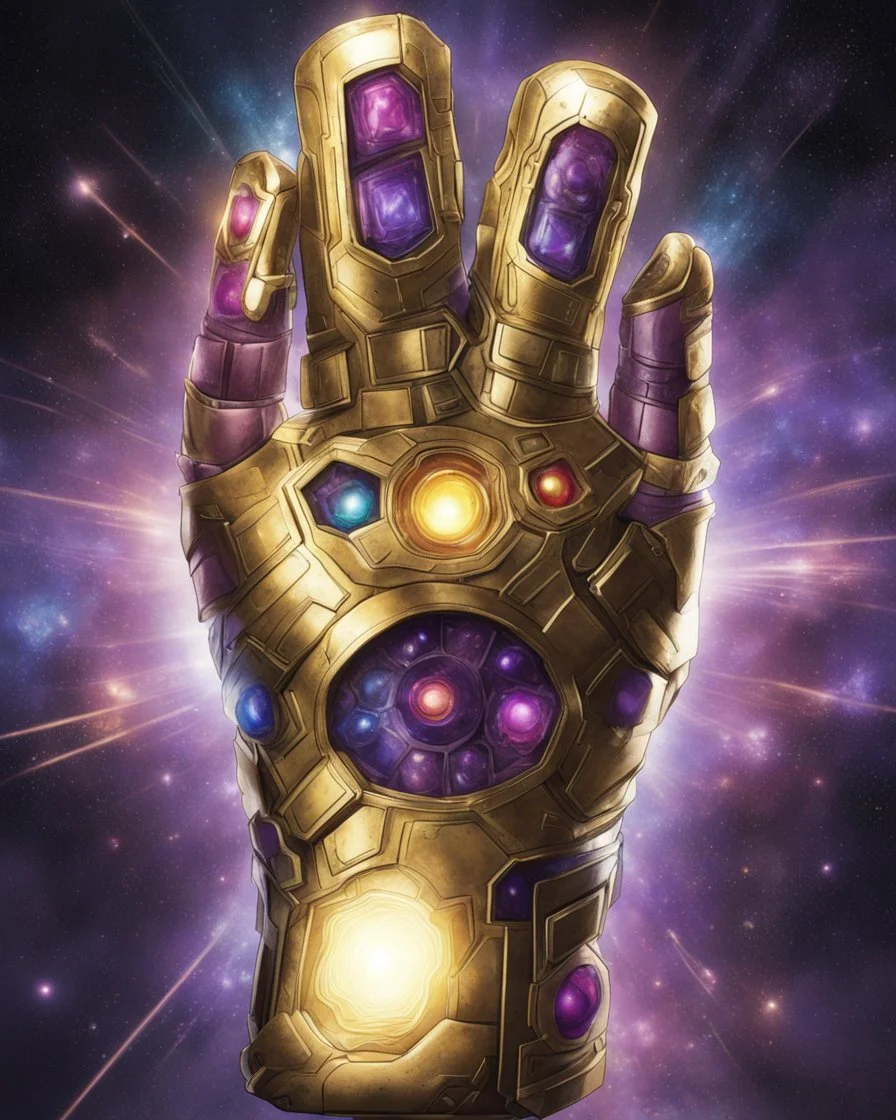 infinity gauntlet has six infinity stones The size of a human hand In the hands of a powerful man