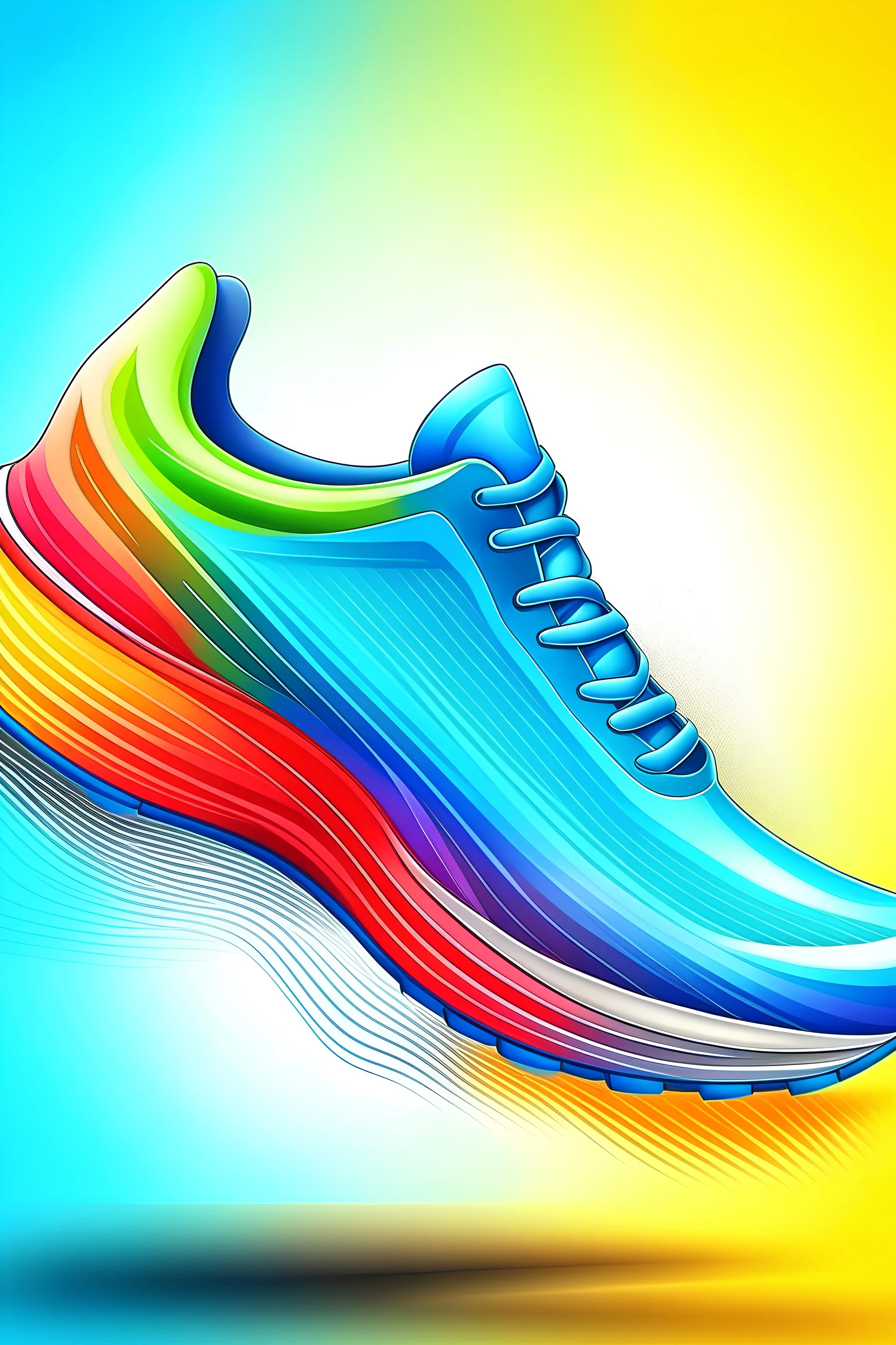 create a running shoe image wore by women
