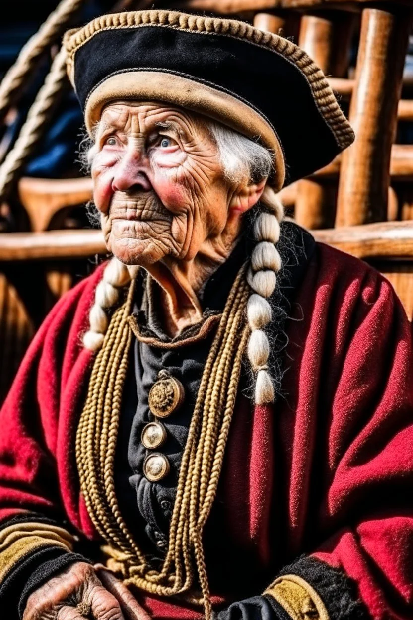 old woman captain of medival ship