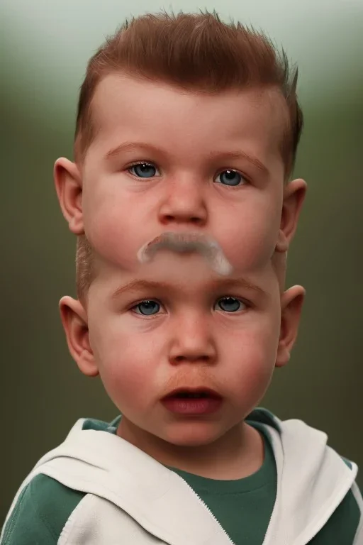 James hetfield toddler, full body, bokeh,hyper realistic