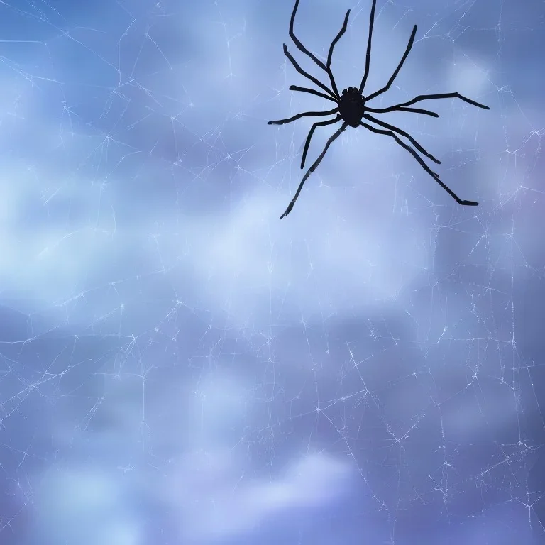 Giant transparent ethereal starry spider, realistic