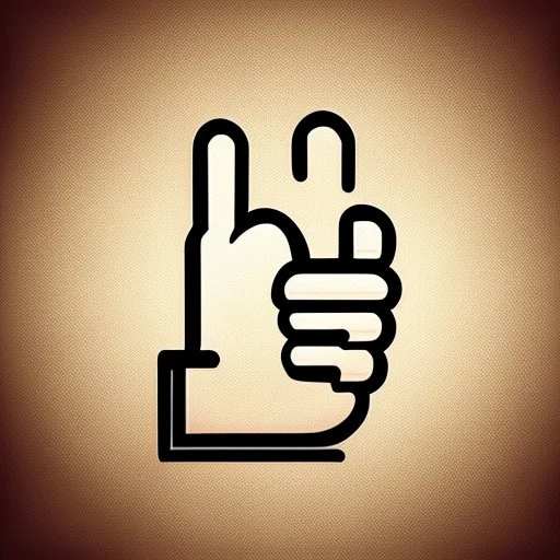 a simple logo of an hand with thumb up, line, flat, vector icon