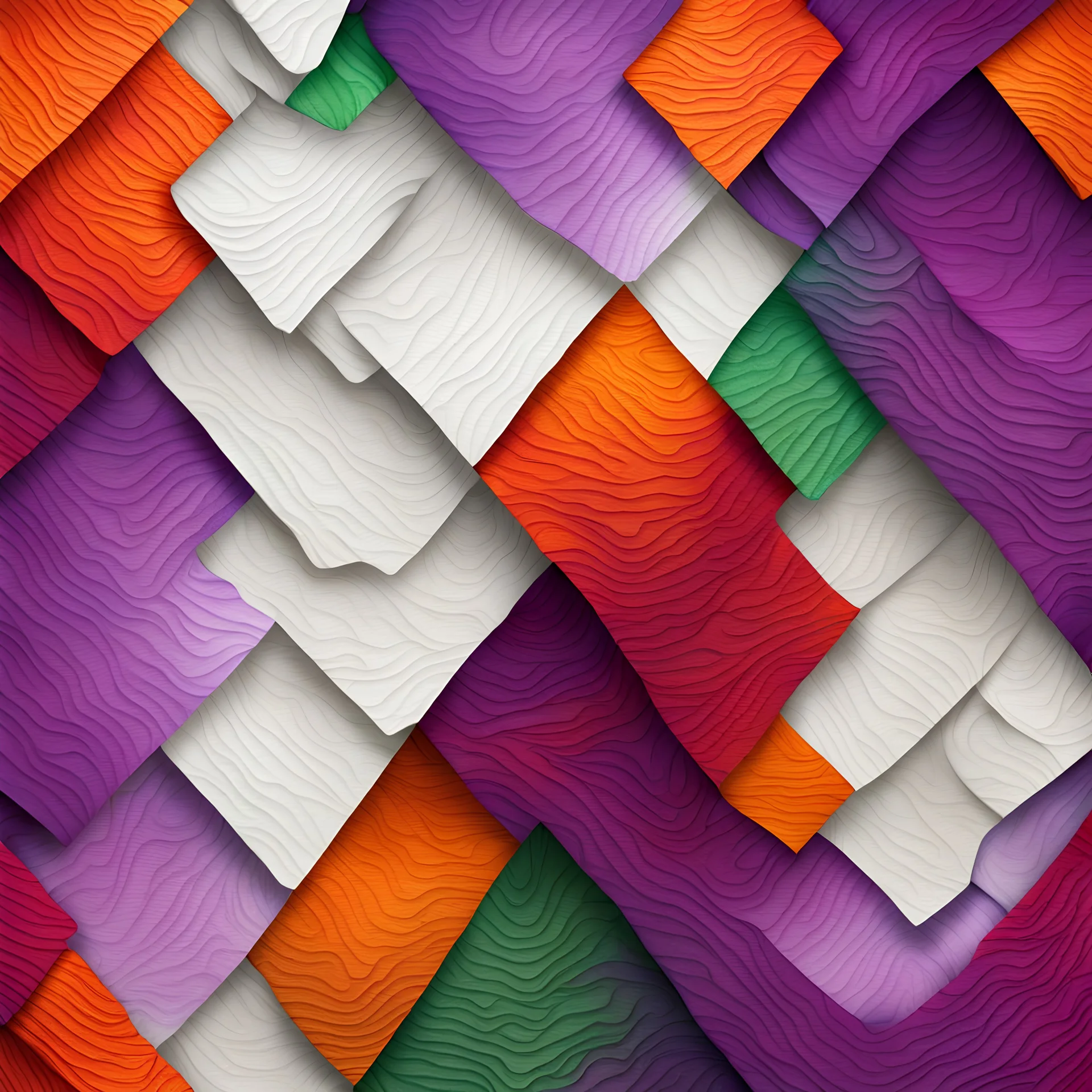 Hyper Realistic White, Purple, Orange, Red, Green & Maroon Multicolored Textured-Background