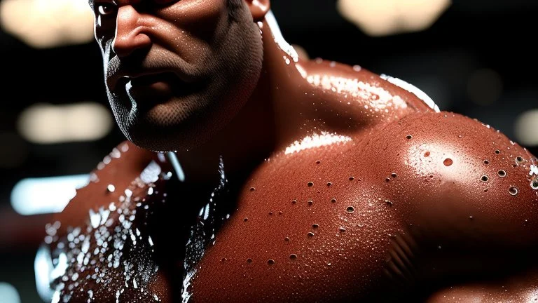 close up photography of a 39 year old dirty burly strong angry stocky turkish mechanics wet sweat, bullneck, short curly beard, short hair manly chest, white boxer, inside a car demolition parking lot, misery and poverty, open legs, photorealistic, look at camera, neon side light, very detailed , view from the ground , ambient occlusion