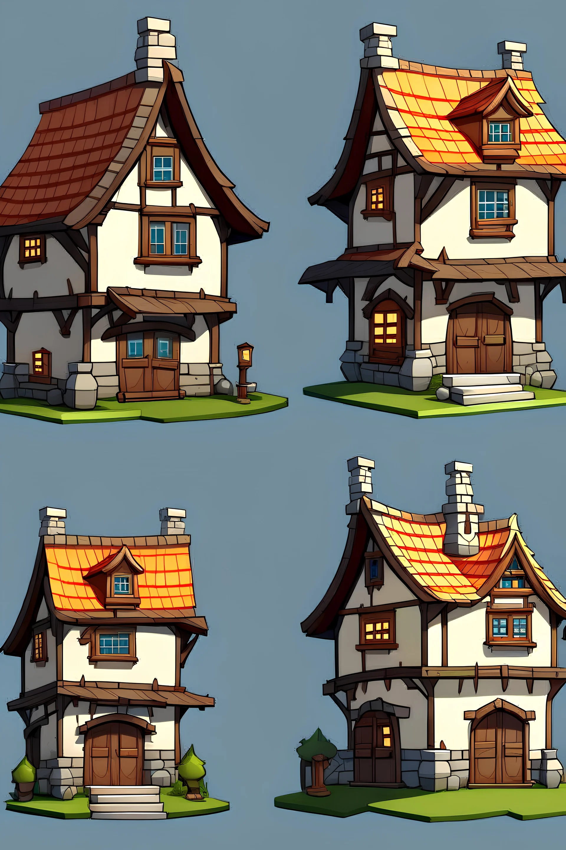 2D game medival house
