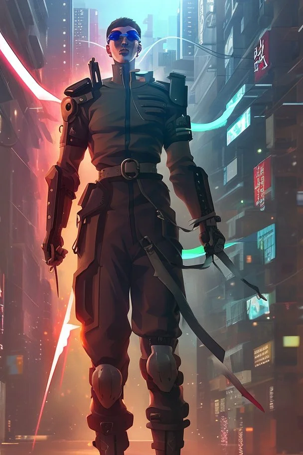 cyberpunk anime hero chracter