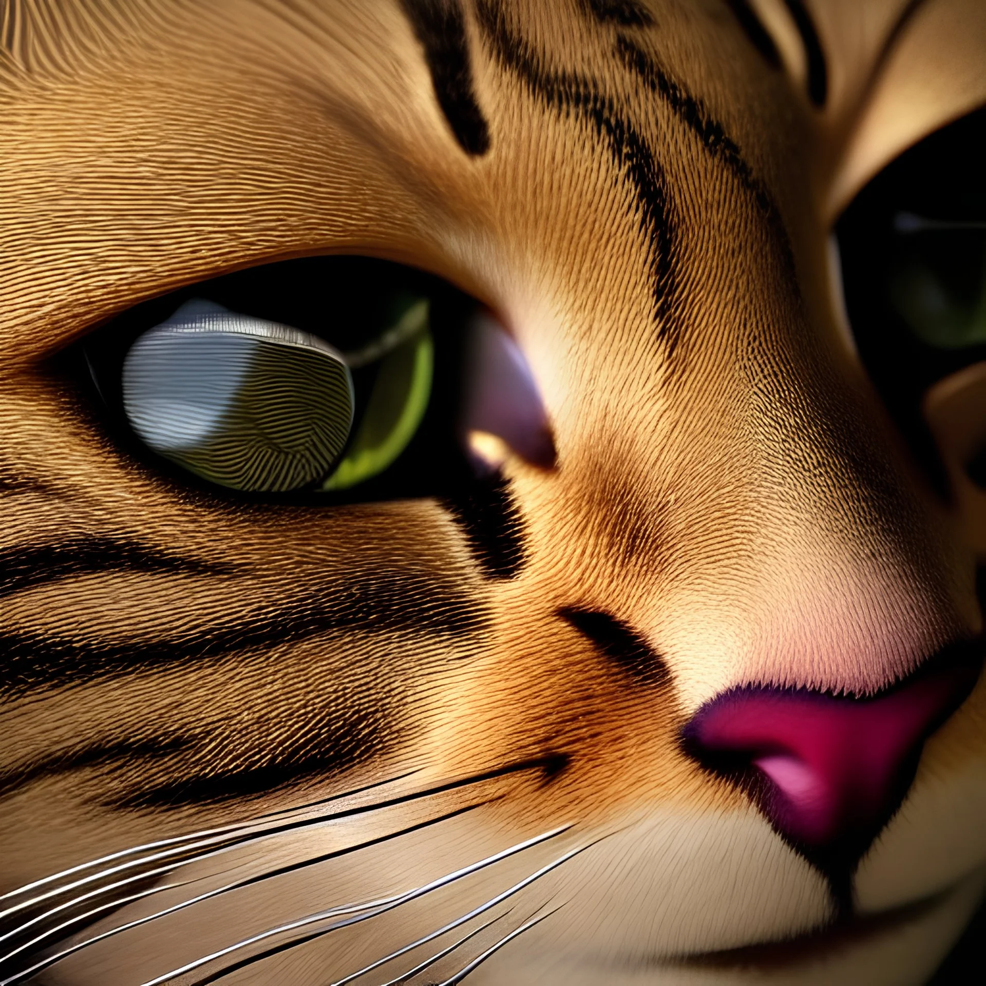 Lyon,Cat eyes,wild,Close up ,Marvel,Wakanda forever,3d render, Unreal 5 engine By los pronkos