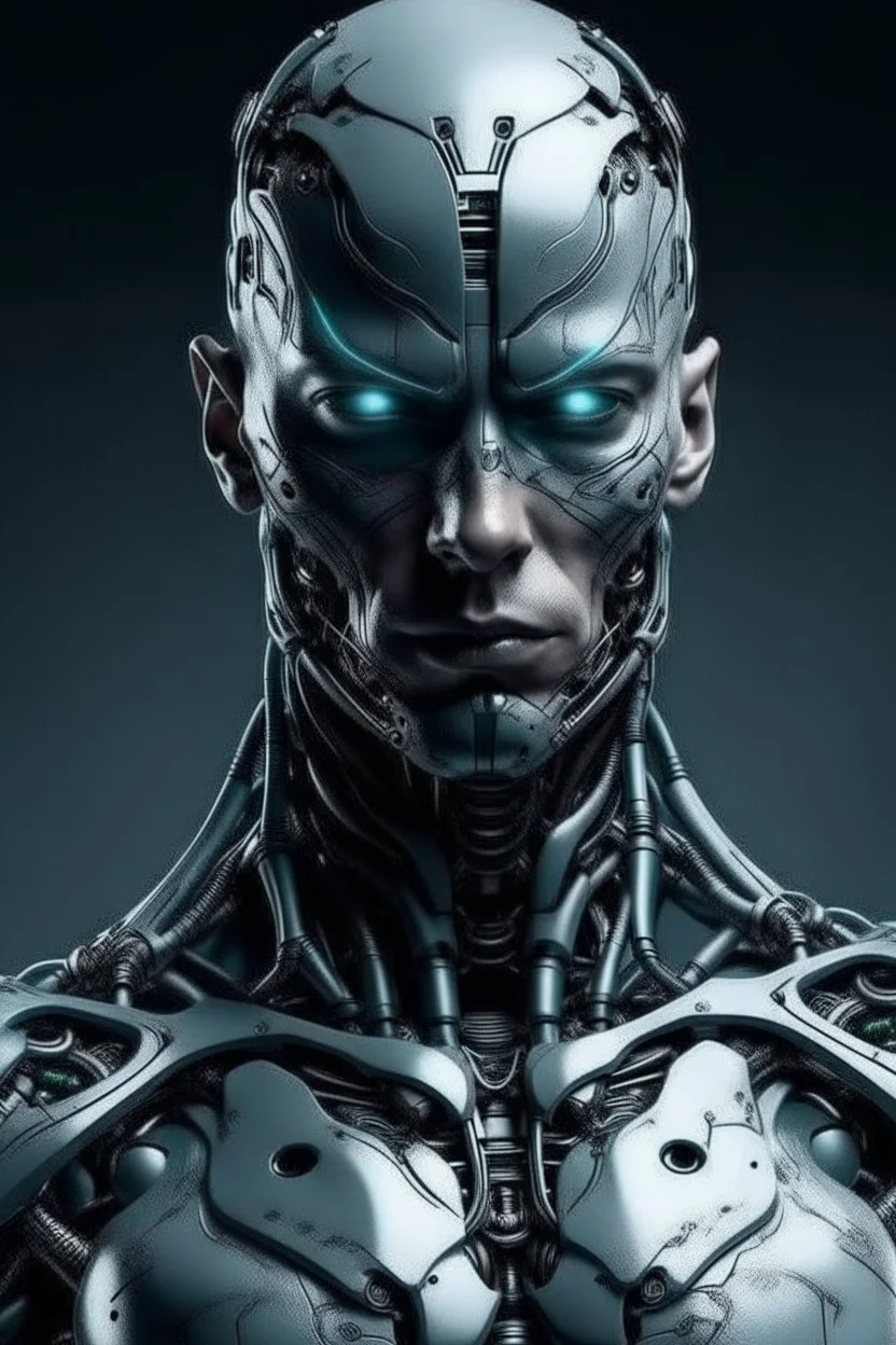 a deadly man cool cyborg thats faraway looking for humans.