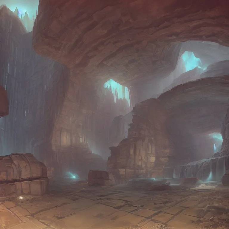 canyon sci fi stylized arcane dungeon