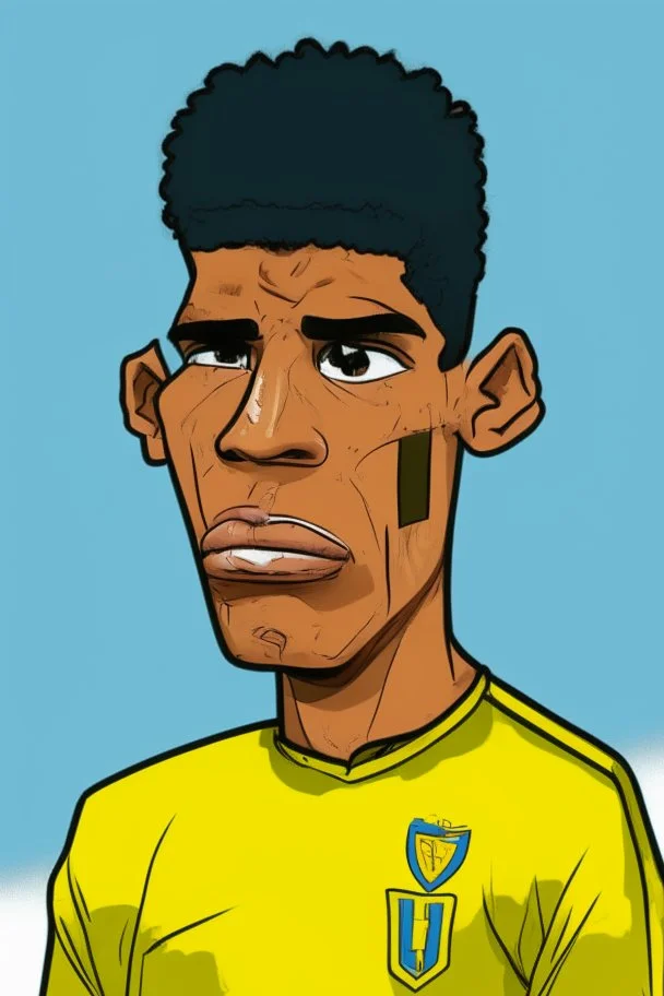 Luis Diaz Colombian football player ,cartoon 2d