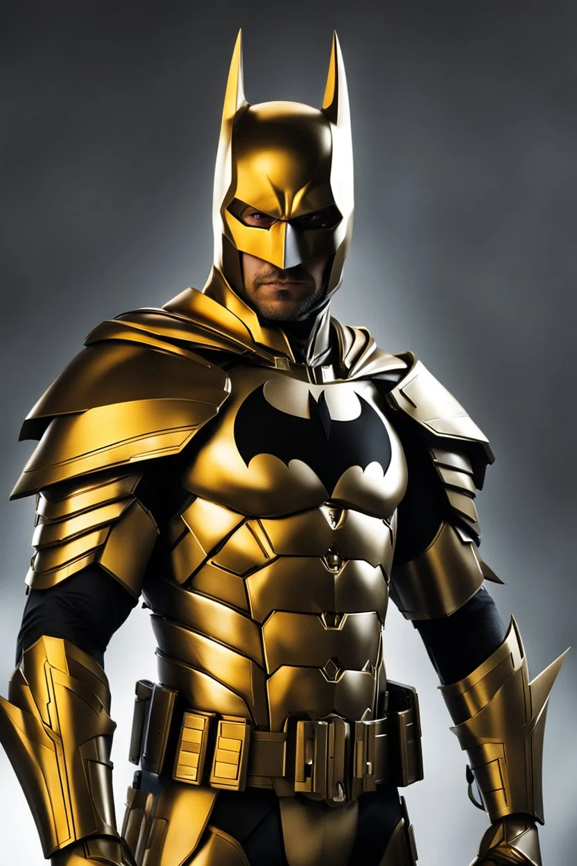 Photograph Full body Batman Futuristic armour Chromecast golden shines