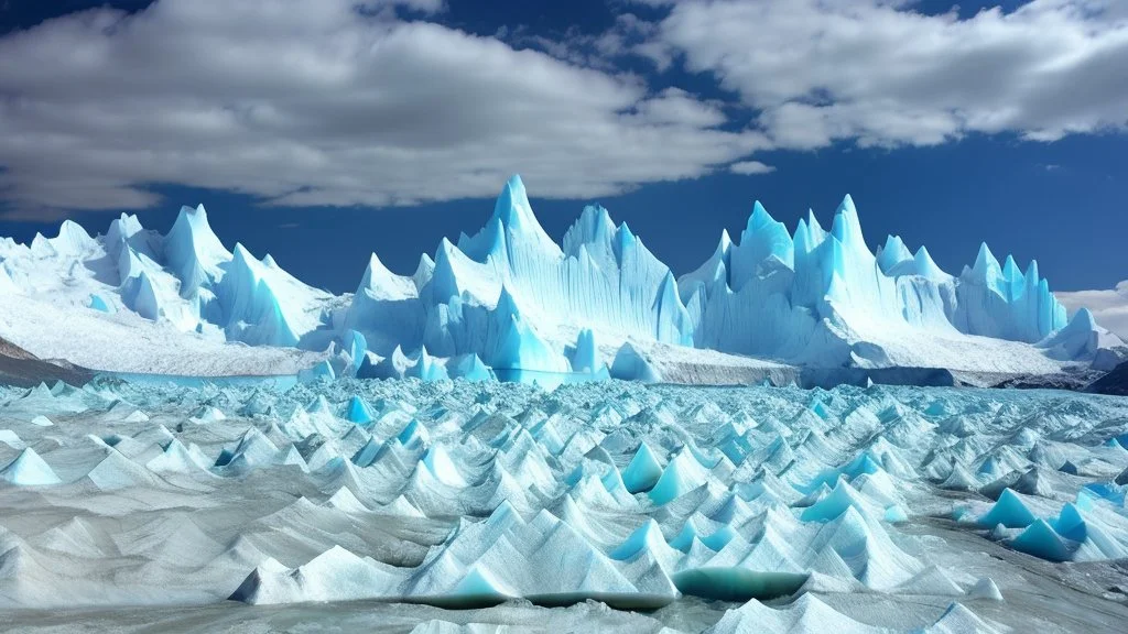 large glaciers in the mountains